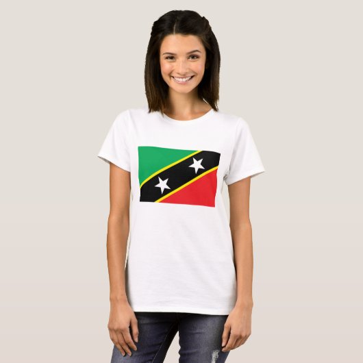De vlag van Saint Kitts en Nevis T-shirt (Voorkant volledig)