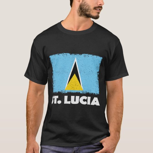 De vlag van Saint Lucia T-shirt (Voorkant)