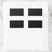 De vlag van Saint-Piran Rechthoekige Sticker (Tas)