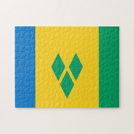 De vlag van Saint Vincent en de Grenadines. Legpuzzel (Horizontaal)