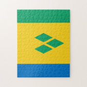 De vlag van Saint Vincent en de Grenadines. Legpuzzel (Verticaal)