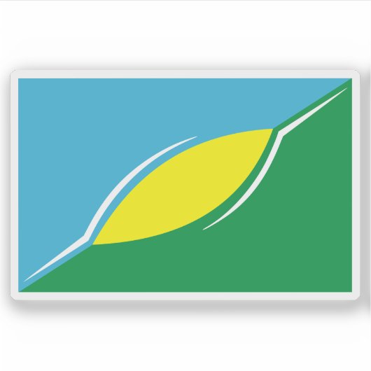De vlag van San Cayetano partido, Argentinië Sticker (Voorkant)