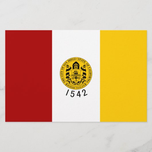 De vlag van San Diego (Californië) Briefpapier (Voorkant)