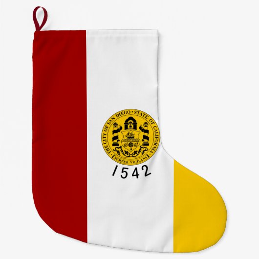 De vlag van San Diego (Californië) Grote Kerstsok (Voorkant)