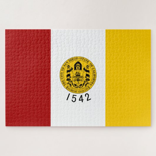 De vlag van San Diego (Californië) Legpuzzel (Horizontaal)