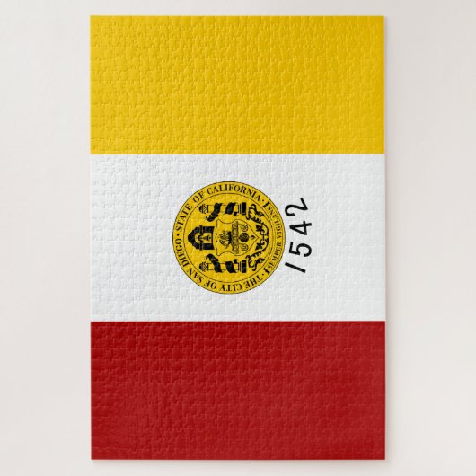 De vlag van San Diego (Californië) Legpuzzel (Verticaal)