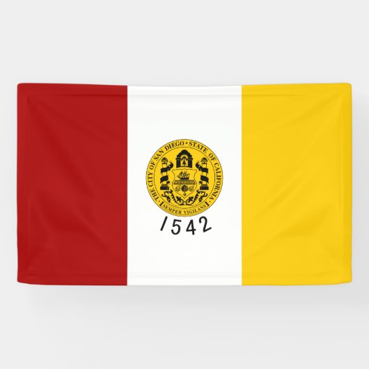 De vlag van San Diego (Californië) Spandoek (Horizontaal)