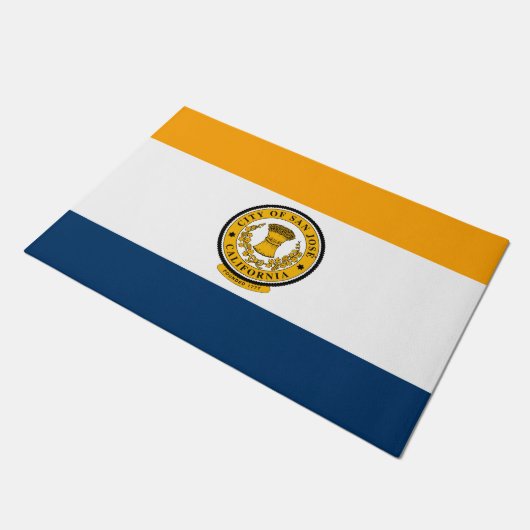 De vlag van San José (Californië) Deurmat (Schuin)