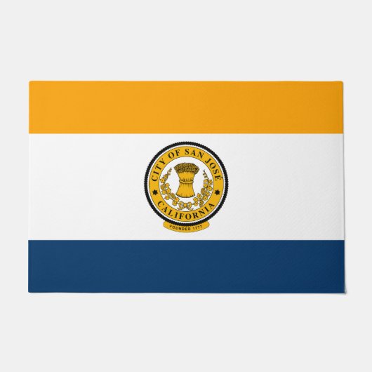 De vlag van San José (Californië) Deurmat (Voorkant)
