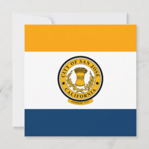De vlag van San José (Californië) Kaart
