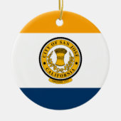De vlag van San José (Californië) Keramisch Ornament (Voorkant)