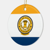 De vlag van San José (Californië) Keramisch Ornament (Links)