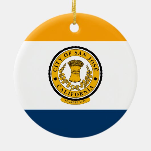 De vlag van San José (Californië) Keramisch Ornament (Achterkant)