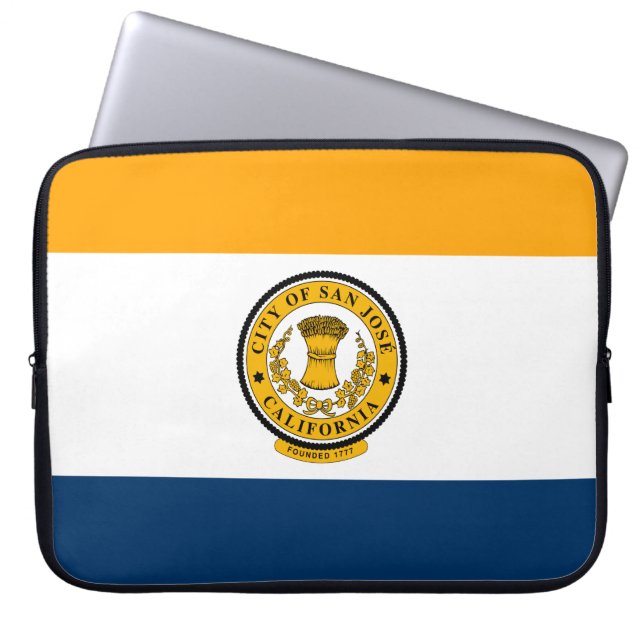 De vlag van San José (Californië) Laptop Sleeve (Voorkant)