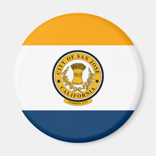 De vlag van San José (Californië) Magneet (Voorkant)