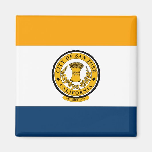De vlag van San José (Californië) Magneet (Voorkant)