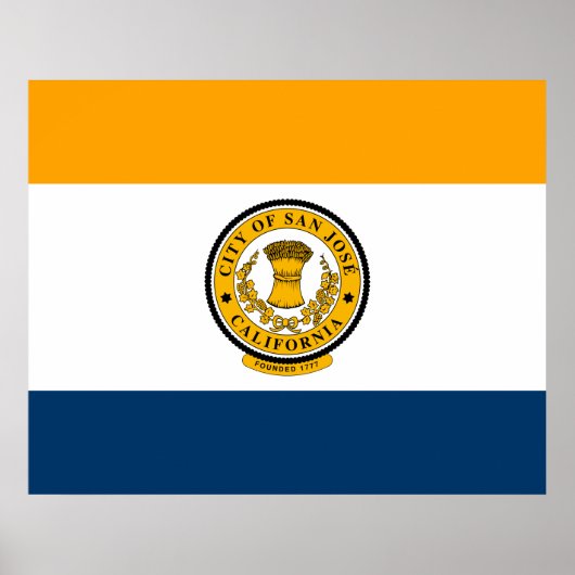 De vlag van San José (Californië) Poster (Voorkant)