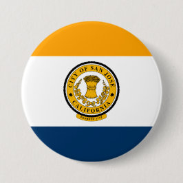 De vlag van San José (Californië) Ronde Button 7,6 Cm