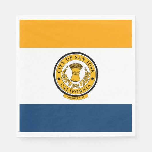 De vlag van San José (Californië) Servet (Voorkant)