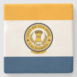 De vlag van San José (Californië) Stenen Onderzetter