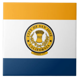 De vlag van San José (Californië) Tegeltje