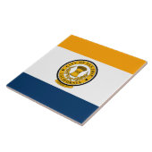 De vlag van San José (Californië) Tegeltje (Zijkant)