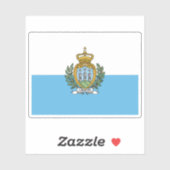 De vlag van San Marino Sticker (Vel)