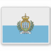 De vlag van San Marino Sticker (Voorkant)