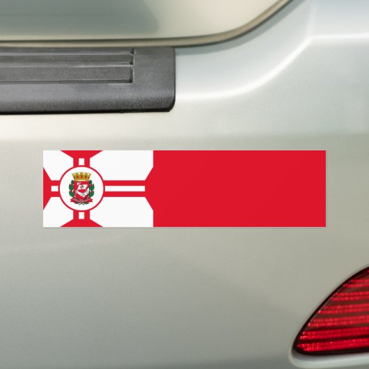 De vlag van São Paulo Bumpersticker (Op auto)