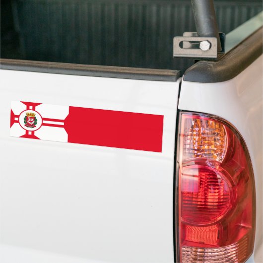 De vlag van São Paulo Bumpersticker (Op Truck)