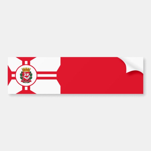 De vlag van São Paulo Bumpersticker (Voorkant)