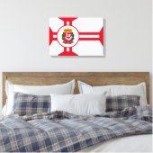 De vlag van São Paulo Canvas Afdruk (Insitu (Slaapkamer))