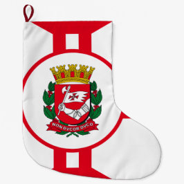 De vlag van São Paulo Grote Kerstsok