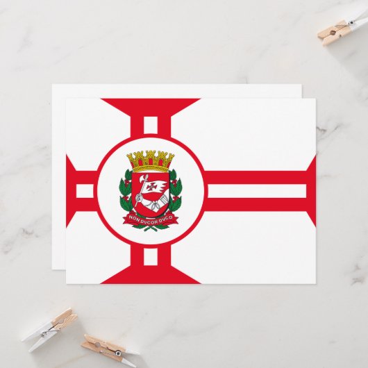 De vlag van São Paulo Kaart (Voorkant / Achterkant in situ)