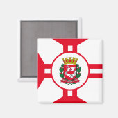 De vlag van São Paulo Magneet (Voorkant / Achterkant)