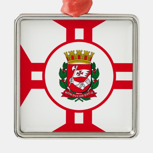 De vlag van São Paulo Metalen Ornament (Voorkant)