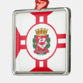 De vlag van São Paulo Metalen Ornament (Links)