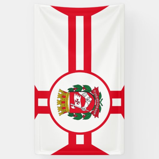 De vlag van São Paulo Spandoek (Verticaal)