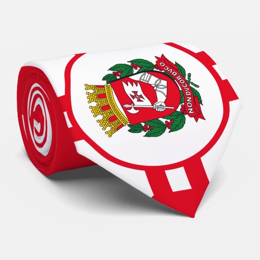 De vlag van São Paulo Stropdas (Opgerold)