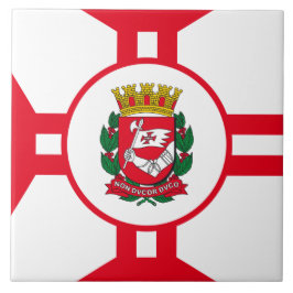 De vlag van São Paulo Tegeltje