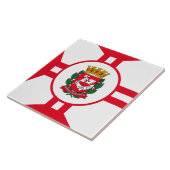 De vlag van São Paulo Tegeltje (Zijkant)