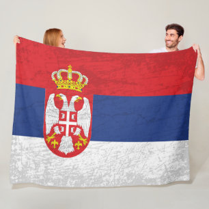 De vlag van Servië - Een wandtapijt van Servisch e Fleece Deken