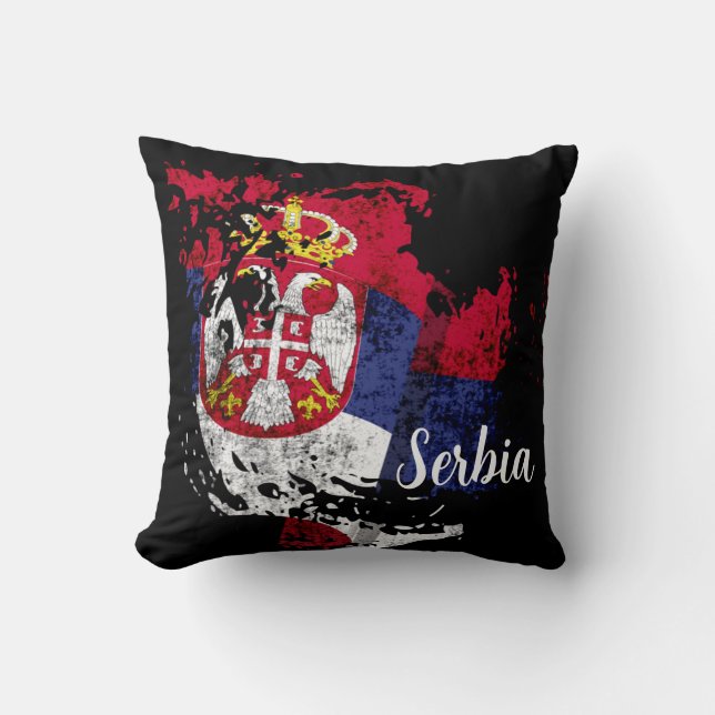 de vlag van Servië Kussen (Voorkant)