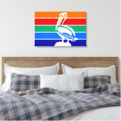 De vlag van Sint-Petersburg (Florida) Canvas Afdruk (Insitu (Slaapkamer))