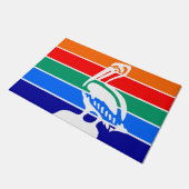 De vlag van Sint-Petersburg (Florida) Deurmat (Schuin)