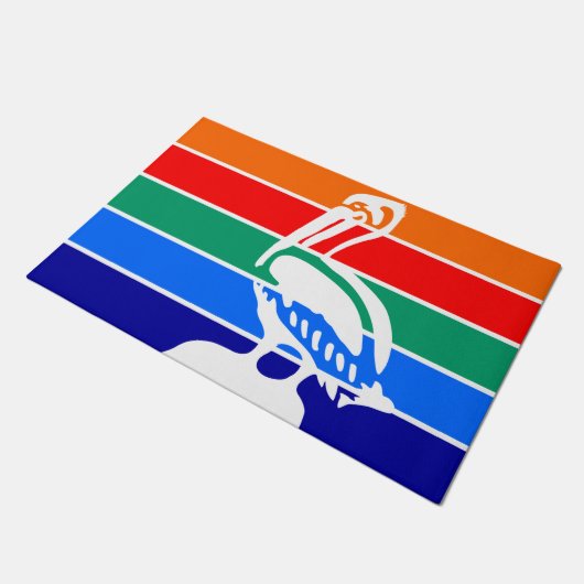 De vlag van Sint-Petersburg (Florida) Deurmat (Schuin)