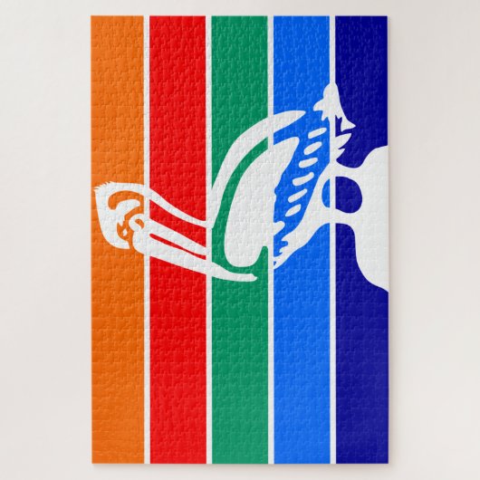 De vlag van Sint-Petersburg (Florida) Legpuzzel (Verticaal)