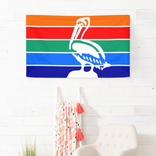 De vlag van Sint-Petersburg (Florida) Spandoek (Insitu)