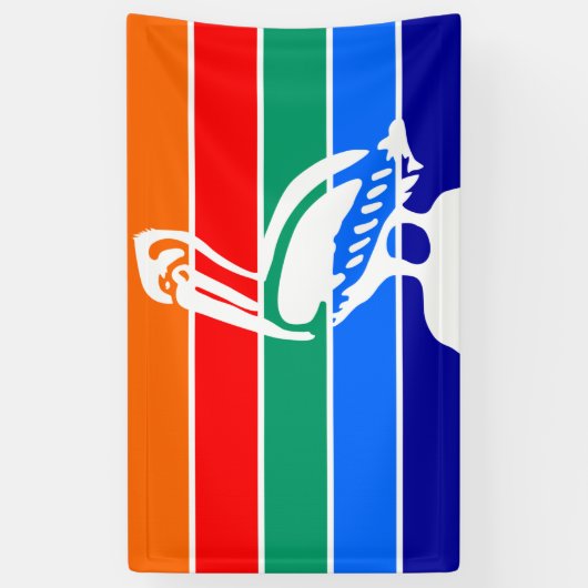 De vlag van Sint-Petersburg (Florida) Spandoek (Verticaal)