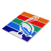 De vlag van Sint-Petersburg (Florida) Tegeltje (Zijkant)